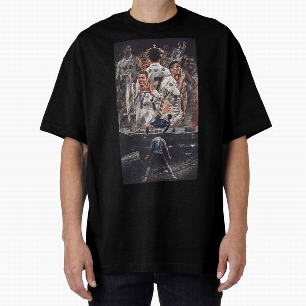Cristiano Ronaldo Oversized T-Shirt Fuel the Hype around Match Day Hype around FIFA World Cup 2026, Neymar, Argentina, Match Day Excitement, Supporter Culture, Golden Goals and Global Football Passion; Perfect for Supporters Who Want Bold Football