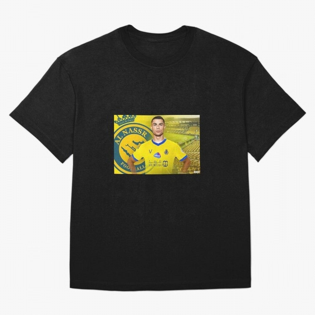 AL NASSR CRISTIANO RONALDO Oversized T-Shirt Support FIFA World Cup 2026 USA Canada Mexico for Fans of Mbappe and Argentina, France and Brazil, Bringing Stadium Memories, Football Loyalty, International Chants and Championship Tradition; Ideal for
