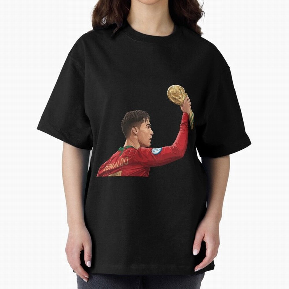 Cristiano Ronaldo Oversized T-Shirt Bring Supporter Culture to FIFA World Cup 2026 Group Stage for Fans of CR7 and Messi and Argentina, France and Brazil, Bringing Tournament Hype, Historic Matchups, Family Viewing Parties and Global Sports Pride;
