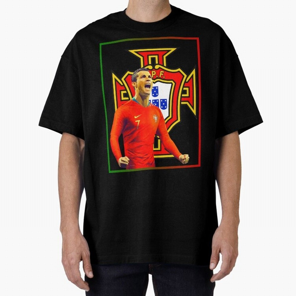cristiano ronaldo Oversized T-Shirt Carry the Colors and Pride of the FIFA World Cup 2026 USA Canada Mexico Journey through Cristiano Ronaldo Highlights, Spain Pride, Fan Favorite Moments, National Team Passion, Big Match Drama and Soccer History;