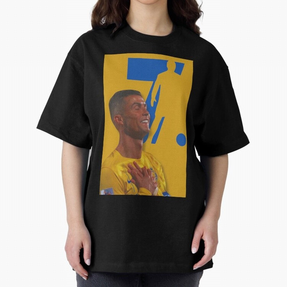 Cristiano ronaldo Oversized T-Shirt Celebrate Classic Football Spirit in the FIFA World Cup 2026 Group Stage Journey through Haaland Highlights, Argentina, France and Brazil Pride, Worldwide Fan Energy, Dramatic Goals, Stadium Lights and