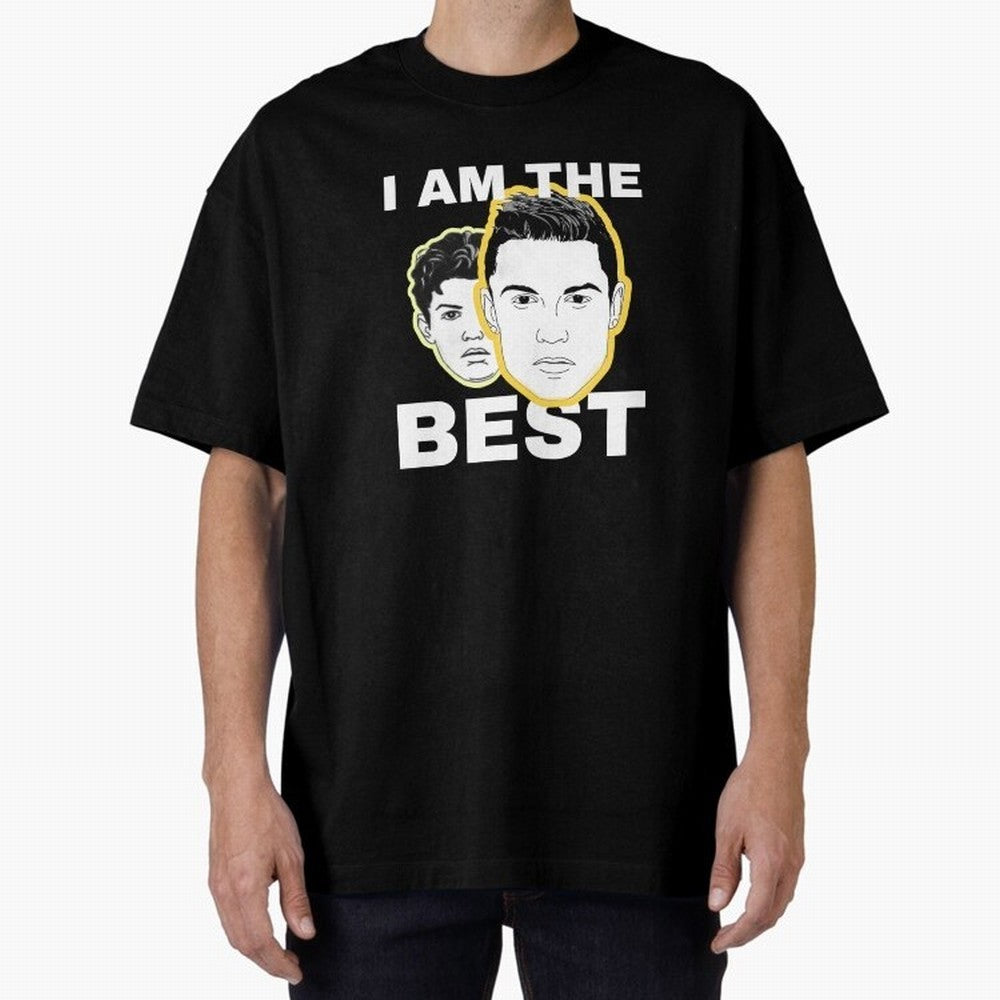 Cristiano Ronaldo - I Am The Best. Oversized T-Shirt Enjoy the Biggest Football Party of FIFA World Cup 2026 Featuring Messi, Neymar and Mbappe, England Energy, Stadium Chants, National Pride, Trophy Dreams and Unforgettable Football Memories;