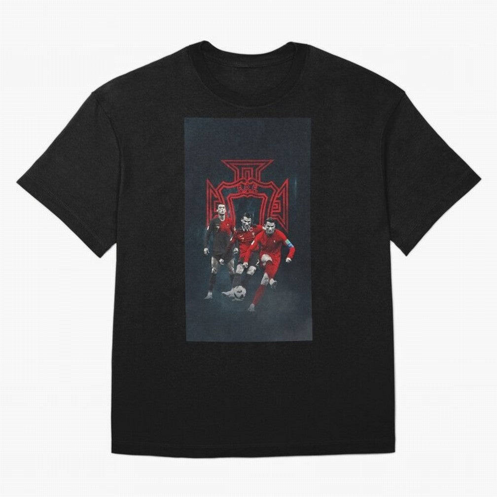 Art CR7 Wallpaper Oversized T-Shirt Join Supporters Worldwide for Global Football Passion for FIFA World Cup 2026, Inspired by Messi, Neymar and Mbappe, England, Football Passion, Legendary Performances, Festival Vibes and Supporter Community; Made