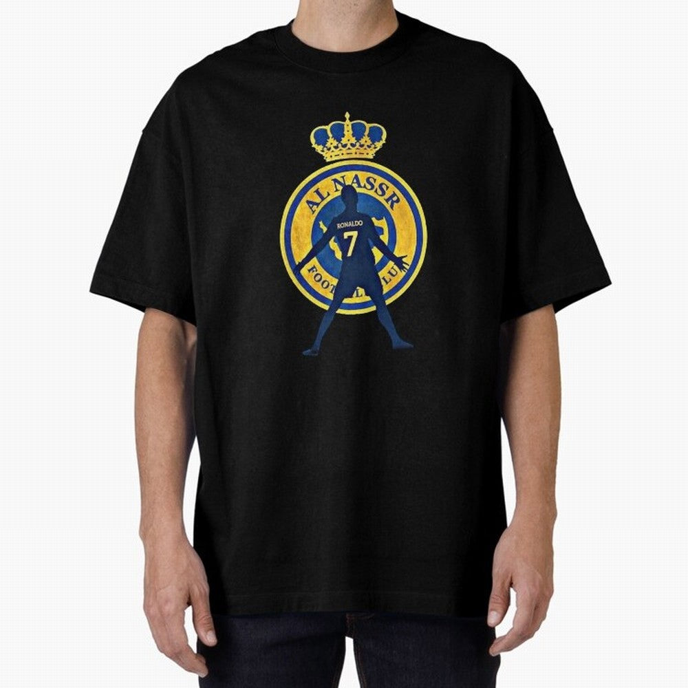Cristiano Ronaldo T-shirt at Al-Nasr Saudi Club Oversized T-Shirt Capture Global Football Passion for FIFA World Cup 2026 USA Canada Mexico, Capturing Messi, CR7 and Mbappe, England, France and Netherlands, Global Supporter Spirit, Legendary Goals,