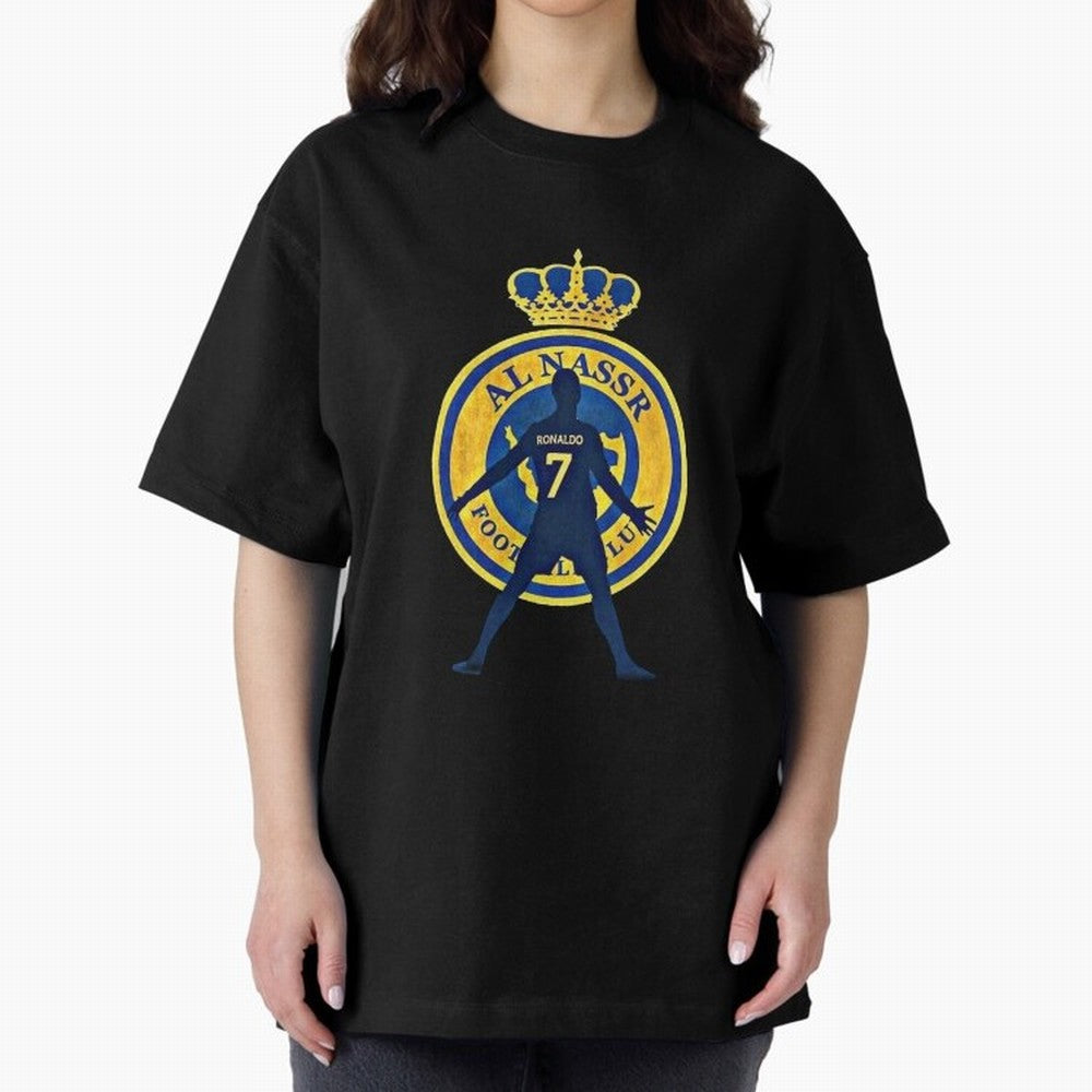 Cristiano Ronaldo T-shirt at Al-Nasr Saudi Club Oversized T-Shirt Capture Global Football Passion for FIFA World Cup 2026 USA Canada Mexico, Capturing Messi, CR7 and Mbappe, England, France and Netherlands, Global Supporter Spirit, Legendary Goals,