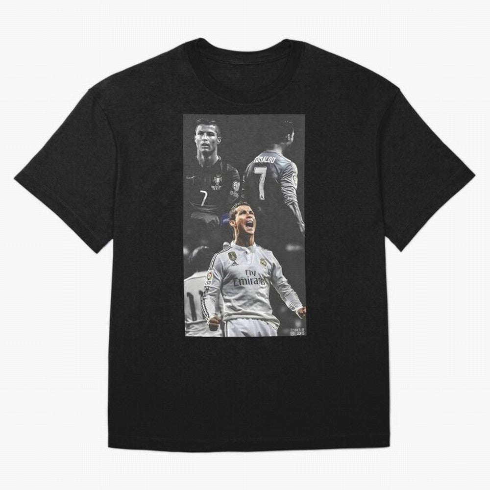 Cristiano Ronaldo CR7 Football Art Poster Oversized T-Shirt Celebrate Rivalries and Pride in FIFA World Cup 2026 Connected to Mbappe and Neymar, Spain and Netherlands Energy, Game Day Rituals, Football Legends, Country Pride and the Road to the