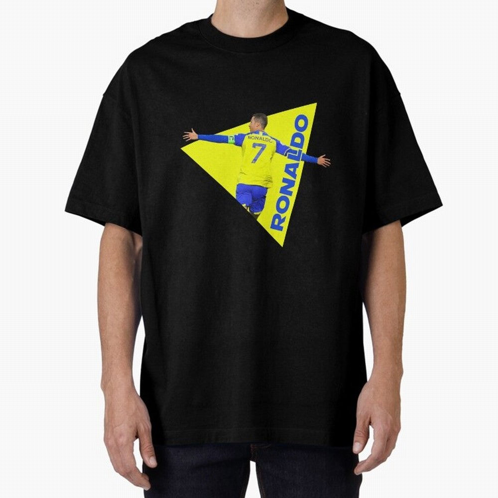 Cristiano Ronaldo Oversized T-Shirt Feel the Trophy Chase of Global Football Passion for FIFA World Cup 2026, Filled with Haaland and Mbappe, Spain, Stadium Chants, National Pride, Trophy Dreams and Unforgettable Football Memories; Created for