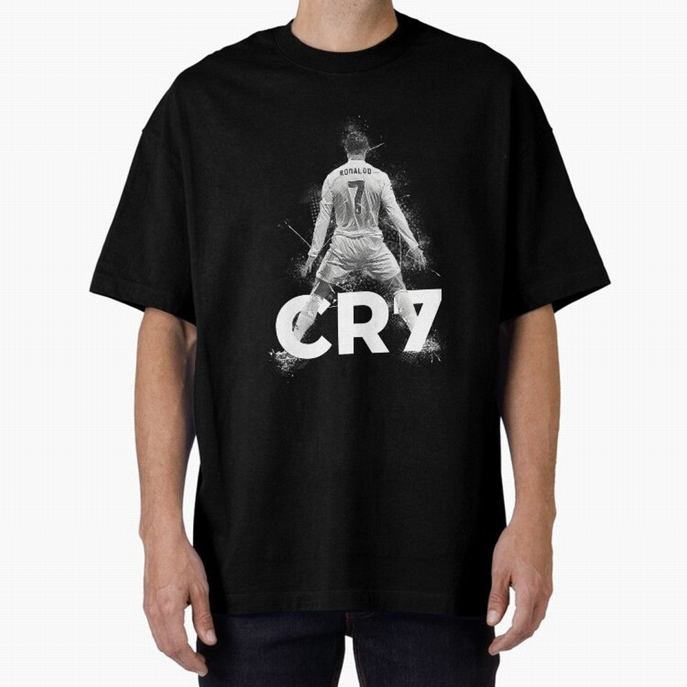 Cristiano Ronaldo CR7 Oversized T-Shirt Embrace FIFA World Cup 2026 Featuring Messi, CR7 and Mbappe, England and Germany Energy, Championship Spirit, Famous Goals, Roaring Crowds and International Football Unity; Great for Supporters Who Love
