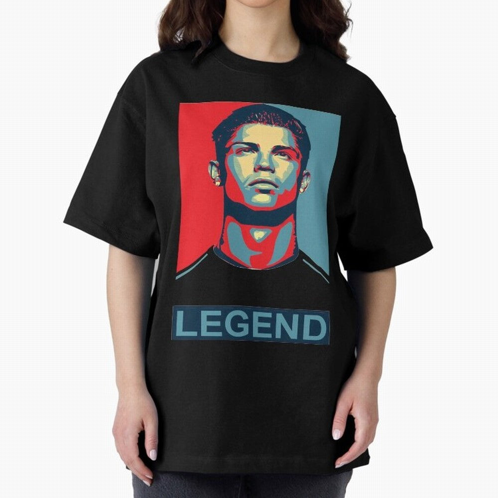 cristiano ronaldo legend Oversized T-Shirt Cheer through Every Moment of Global Football Passion for FIFA World Cup 2026 USA Canada Mexico, Driven by Messi, Portugal, Spain and Germany, Vintage Soccer Flavor, Modern Football Stars, National Flags