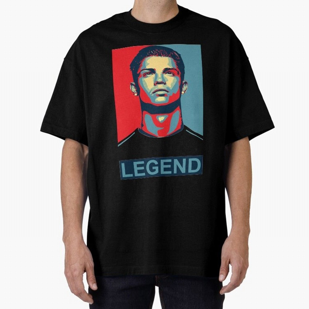 cristiano ronaldo legend Oversized T-Shirt Cheer through Every Moment of Global Football Passion for FIFA World Cup 2026 USA Canada Mexico, Driven by Messi, Portugal, Spain and Germany, Vintage Soccer Flavor, Modern Football Stars, National Flags