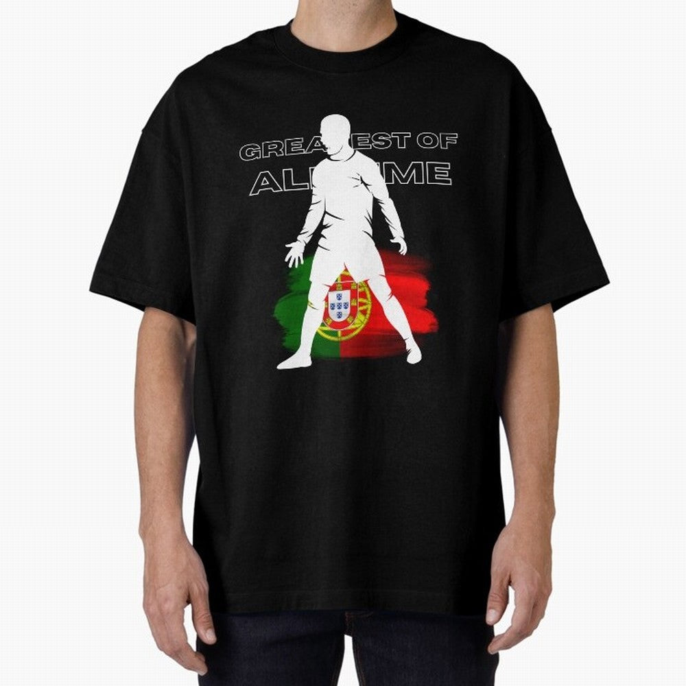 Cristiano Ronaldo Portugal Greatest Of All Time Oversized T-Shirt Experience FIFA World Cup 2026 Group Stage Inspired by Cristiano Ronaldo, Argentina and Brazil Energy, Vintage Soccer Flavor, Modern Football Stars, National Flags and Final Night