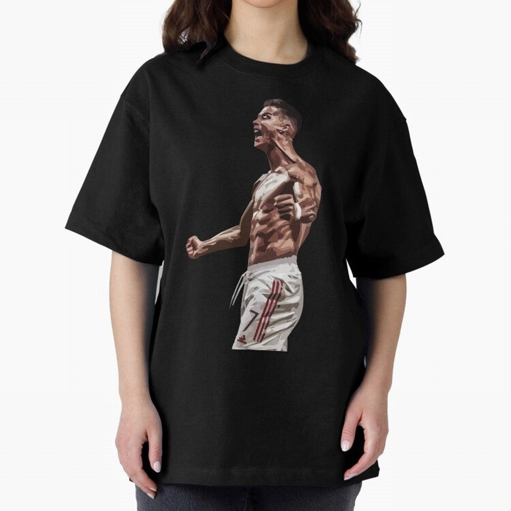 Cristiano Ronaldo - Celebration - CR7 - Manchester United Oversized T-Shirt Celebrate Supporters United by FIFA World Cup 2026 USA Canada Mexico Connected to Mbappe, England and Germany Energy, Soccer Culture, Superstar Moments, National Team
