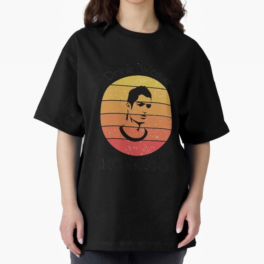drink water ronaldo Oversized T-Shirt Carry the Dream of Global Football Passion for FIFA World Cup 2026, Centered on Messi, Neymar and Mbappe, Argentina and Brazil, Fan Favorite Moments, National Team Passion, Big Match Drama and Soccer History;