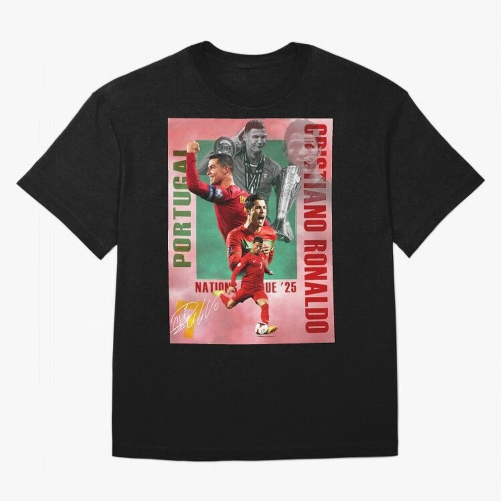 Cristiano Ronaldo Portugal Football Legend Oversized T-Shirt Bring Match Day Fire to the FIFA World Cup 2026 Journey through Mbappe and Neymar Highlights, Argentina, France and Brazil Pride, Stadium Memories, Football Loyalty, International Chants