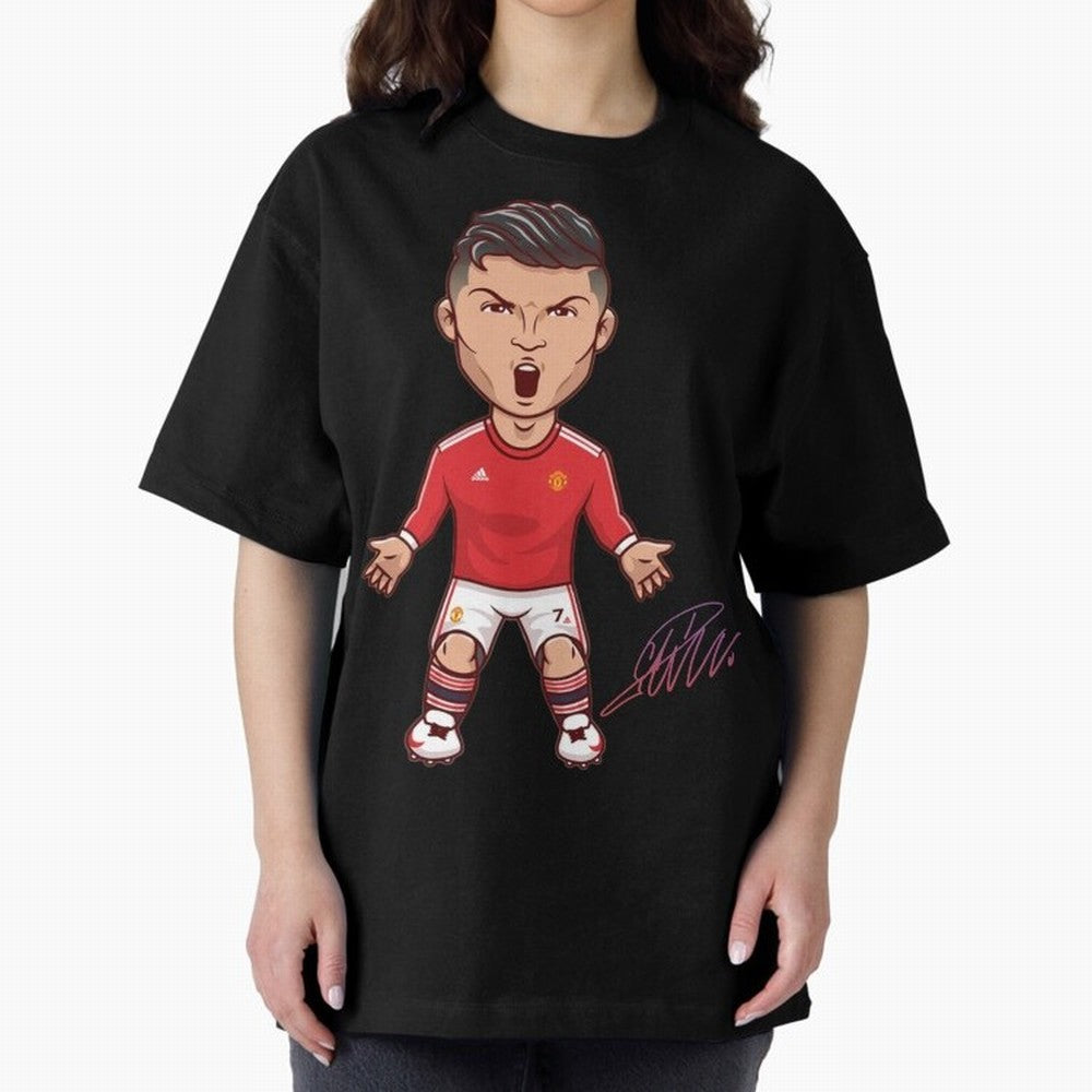 Cristiano Ronaldo CR7 Signature Oversized T-Shirt Bring International Match Energy to FIFA World Cup 2026 for Fans of Messi, CR7 and Mbappe and Spain, Bringing Stadium Memories, Football Loyalty, International Chants and Championship Tradition;