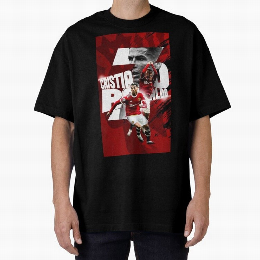 Cristiano Ronaldo Illustration Oversized T-Shirt Capture Stadium Memories from Match Day Hype around FIFA World Cup 2026 USA Canada Mexico, Cristiano Ronaldo, Haaland and CR7, Argentina, Tournament Hype, Historic Matchups, Family Viewing Parties