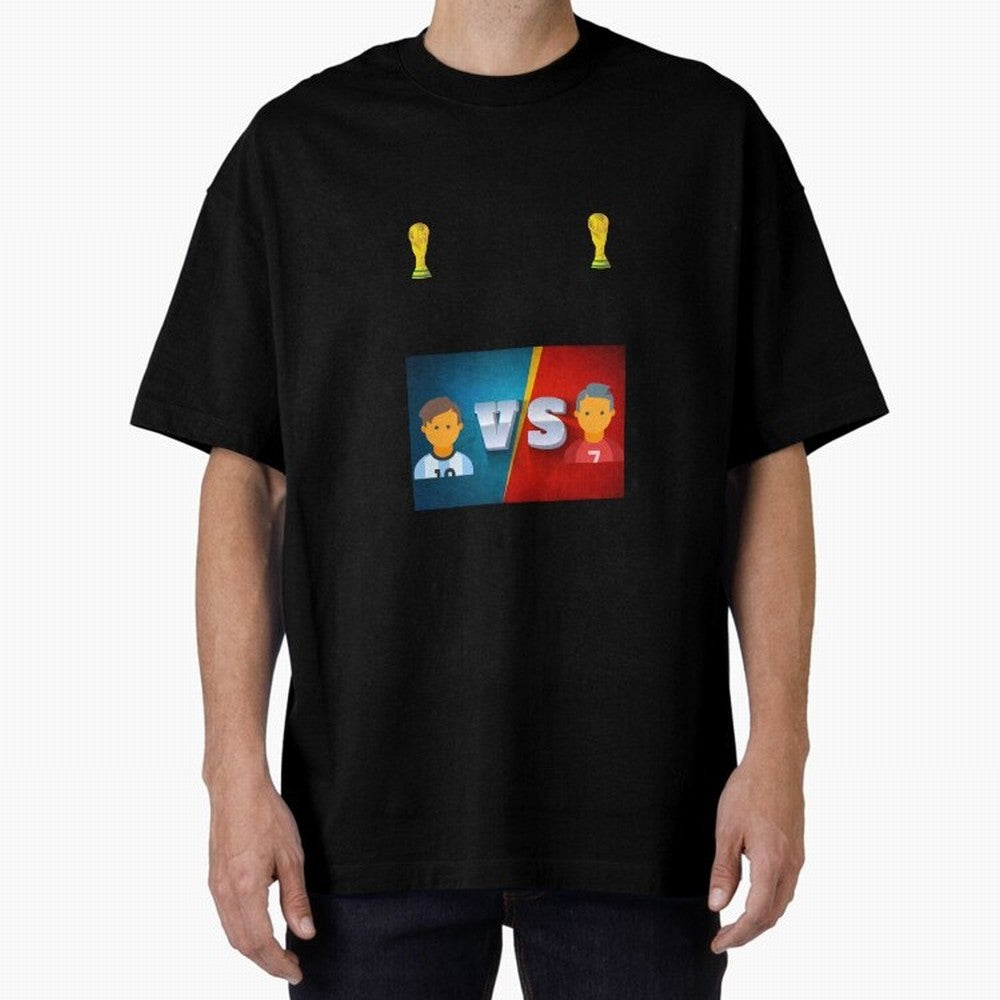 THE RONALDO VS MESSI Oversized T-Shirt Live the Energy of FIFA World Cup 2026 Group Stage Featuring Messi, England Energy, Supporter Pride, Iconic Celebrations, Legendary Names and Global Match Day Energy; Created for Match Day Parties, Soccer