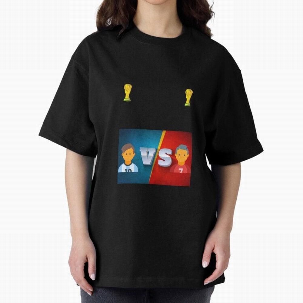 THE RONALDO VS MESSI Oversized T-Shirt Live the Energy of FIFA World Cup 2026 Group Stage Featuring Messi, England Energy, Supporter Pride, Iconic Celebrations, Legendary Names and Global Match Day Energy; Created for Match Day Parties, Soccer