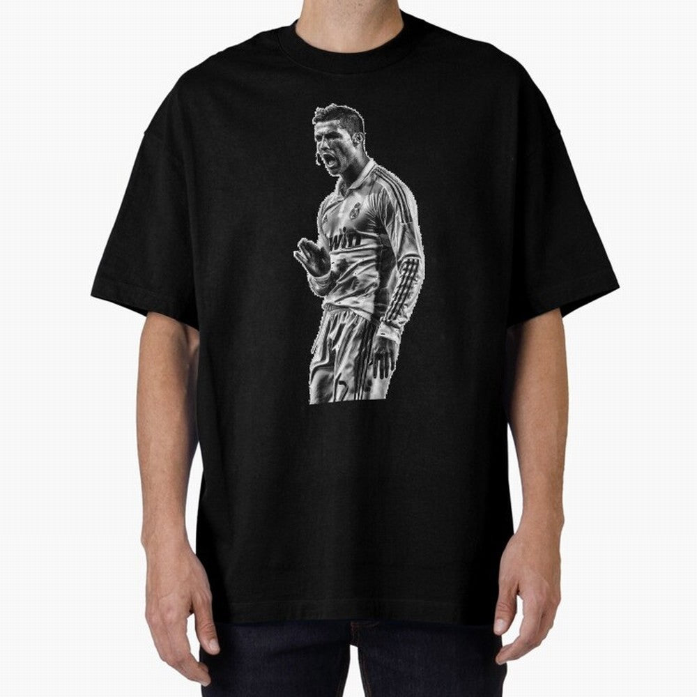 Cristiano Ronaldo Calma Oversized T-Shirt Keep the Match Day Mood of Match Day Hype around FIFA World Cup 2026 USA Canada Mexico, Neymar, Argentina and Brazil, Classic Soccer Heritage, Championship Pressure, Fan Loyalty and International Pride;