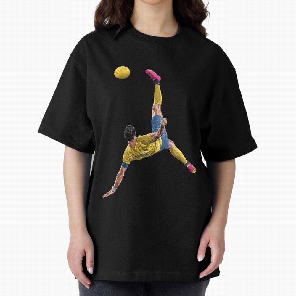 CRISTIANO RONALDO BICYCLE KICK GOAL AL NASSR Classic Oversized T-Shirt Bring International Match Energy to FIFA World Cup 2026 Group Stage Spirit, Celebrating Argentina and Brazil, Haaland, Sports Nostalgia, International Competition, Famous