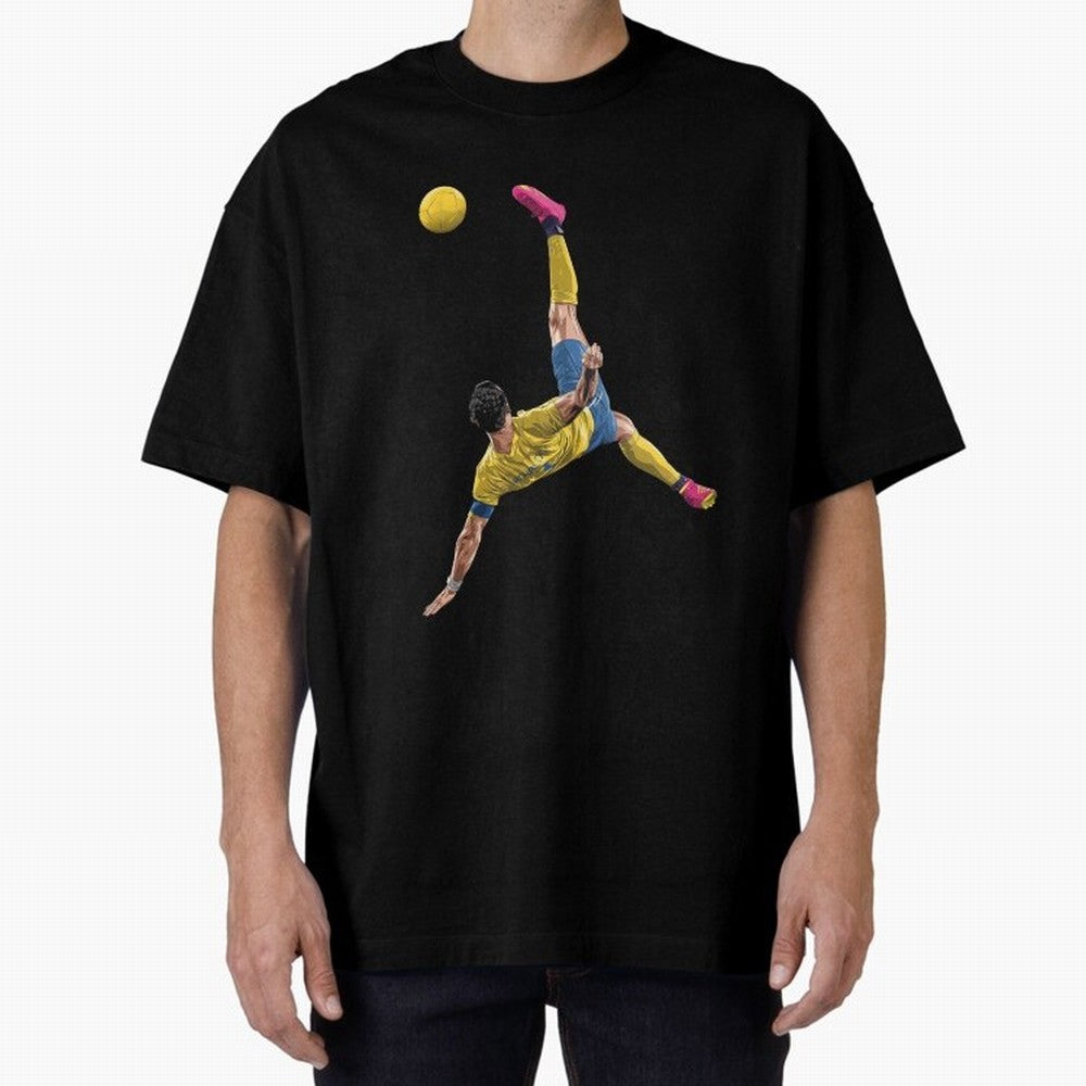 CRISTIANO RONALDO BICYCLE KICK GOAL AL NASSR Classic Oversized T-Shirt Bring International Match Energy to FIFA World Cup 2026 Group Stage Spirit, Celebrating Argentina and Brazil, Haaland, Sports Nostalgia, International Competition, Famous