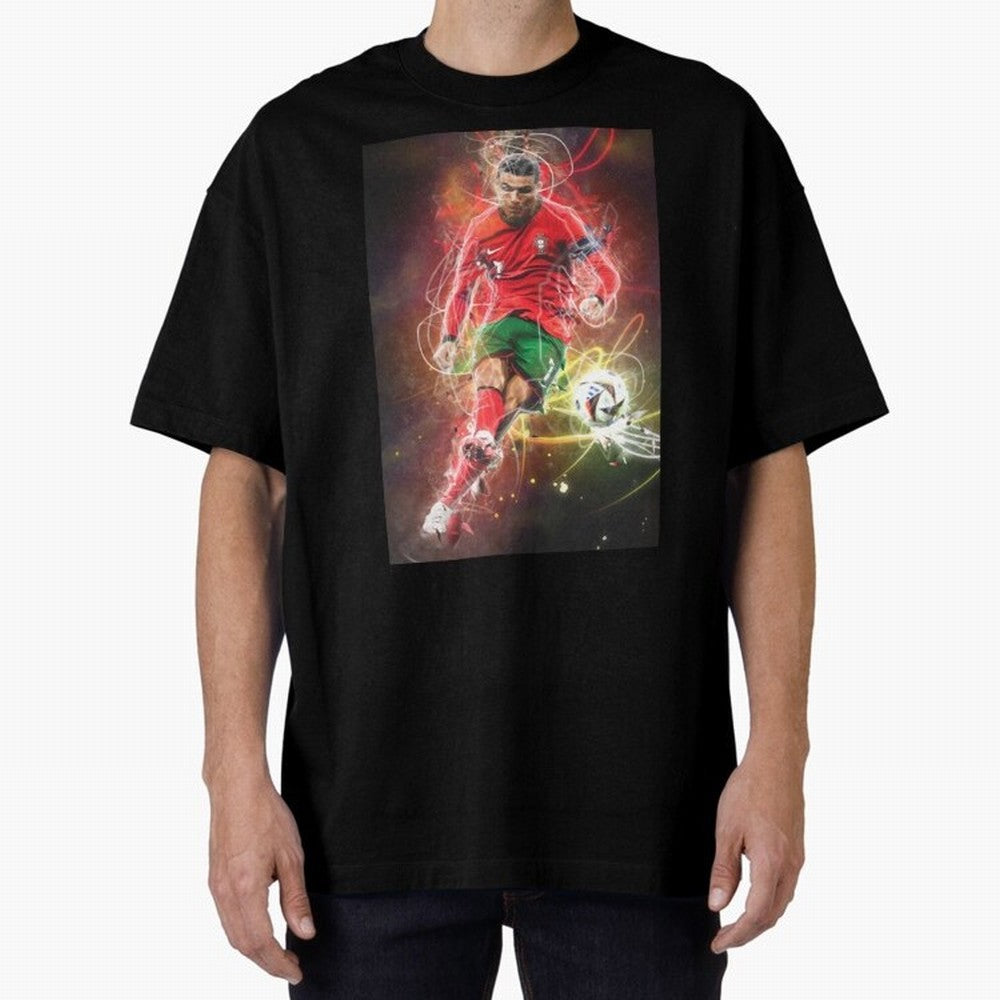 Cristiano Ronaldo Oversized T-Shirt Treasure FIFA World Cup 2026 for Fans of Mbappe and Neymar and Spain, Bringing Football History, Final Match Energy, Crowd Noise and Once in a Lifetime Moments; Great for Watch Parties, Sports Bars, Family