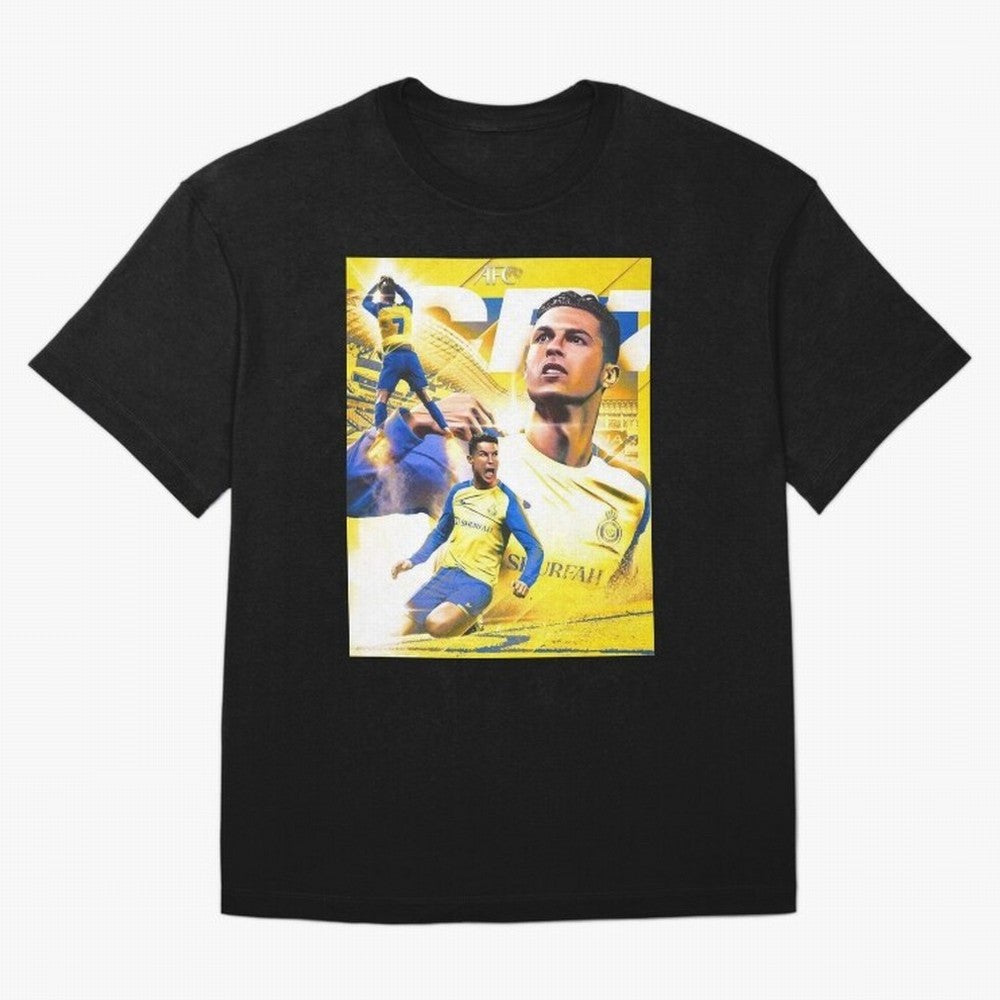 Cristiano Ronaldo Al-Nassr Football Club Oversized T-Shirt Step into the FIFA World Cup 2026 Group Stage Journey through Haaland Highlights, Netherlands Pride, Worldwide Fan Energy, Dramatic Goals, Stadium Lights and Championship Celebrations; Made