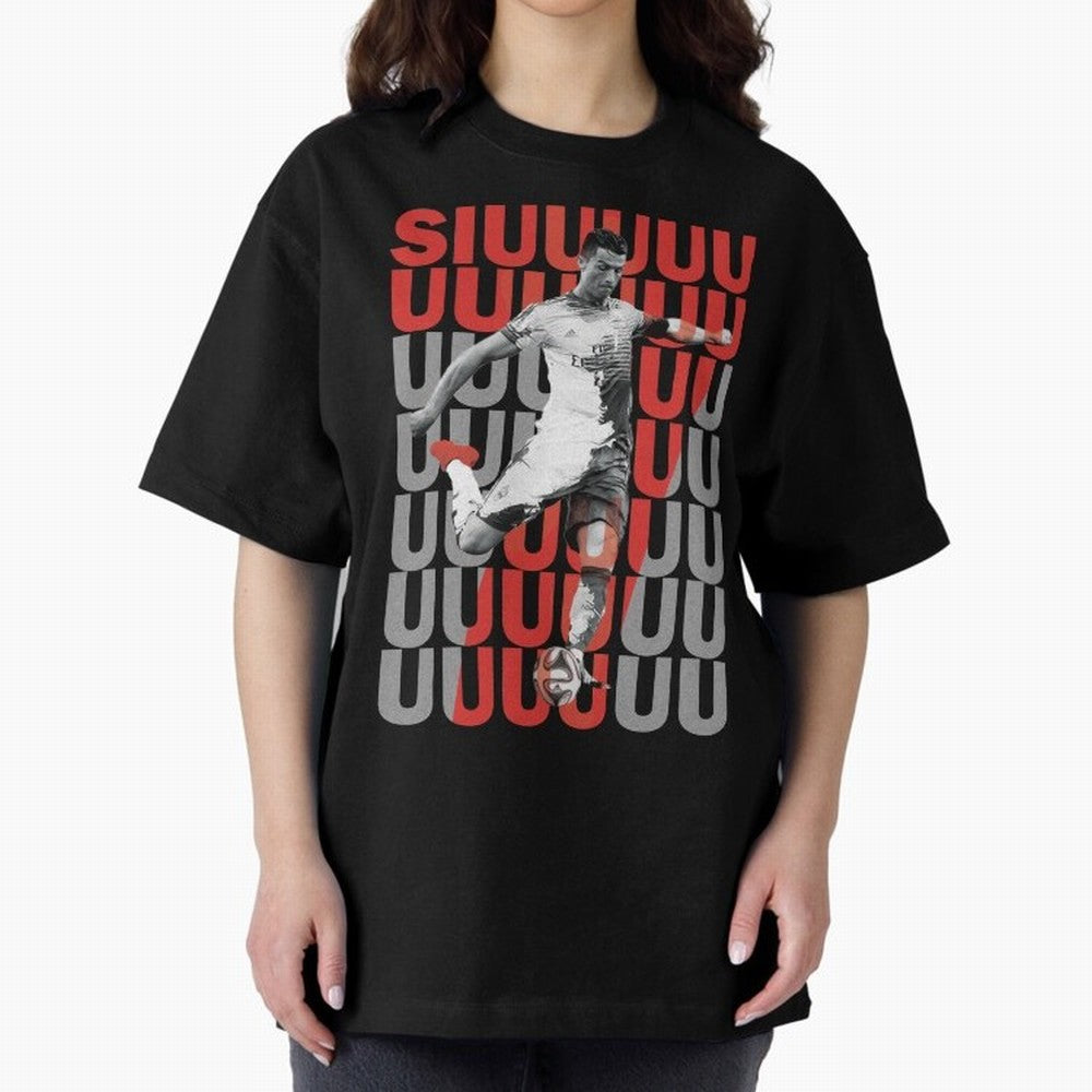Siuuuuuu Cristiano Ronaldo Classic Oversized T-Shirt Remember the FIFA World Cup 2026 USA Canada Mexico Journey through Neymar, Haaland and Cristiano Ronaldo Highlights, Argentina and Brazil Pride, Worldwide Fan Energy, Dramatic Goals, Stadium