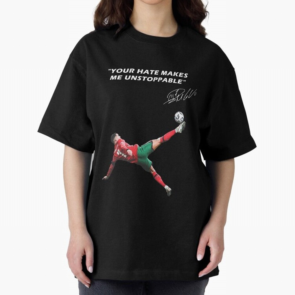 Cristiano Ronaldo Footballer Oversized T-Shirt Celebrate Golden Goal Energy in the FIFA World Cup 2026 Journey through CR7 and Messi Highlights, Spain and Netherlands Pride, Football History, Final Match Energy, Crowd Noise and Once in a Lifetime