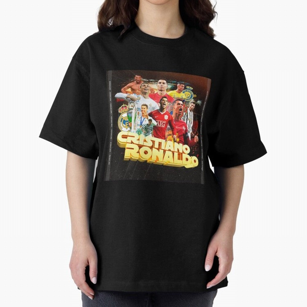 Cristiano Ronaldo Best of Career Oversized T-Shirt Make Every Kick Count in FIFA World Cup 2026 for Fans of Messi and Cristiano Ronaldo and Portugal, Bringing Goal Celebration Energy, Supporter Heritage, Football Icons and Worldwide Tournament Joy;