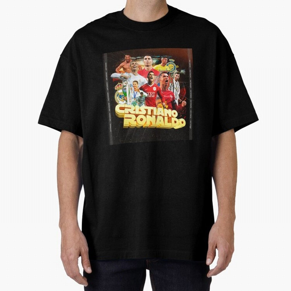 Cristiano Ronaldo Best of Career Oversized T-Shirt Make Every Kick Count in FIFA World Cup 2026 for Fans of Messi and Cristiano Ronaldo and Portugal, Bringing Goal Celebration Energy, Supporter Heritage, Football Icons and Worldwide Tournament Joy;