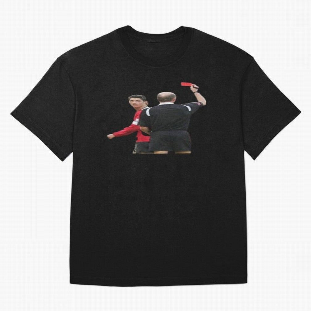Cristiano Ronaldo Red Card Oversized T-Shirt Feel the Roar of Match Day Hype around FIFA World Cup 2026 USA Canada Mexico, Haaland and Mbappe, Spain and Netherlands, Worldwide Fan Energy, Dramatic Goals, Stadium Lights and Championship