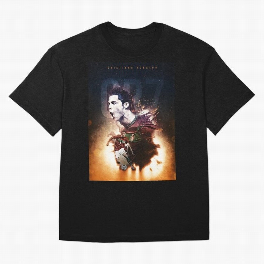 Cristiano Ronaldo 7 Oversized T-Shirt Wear the Spirit of FIFA World Cup 2026 for Fans of Cristiano Ronaldo and Brazil, Portugal and Argentina, Bringing Vintage Soccer Flavor, Modern Football Stars, National Flags and Final Night Emotion; Perfect