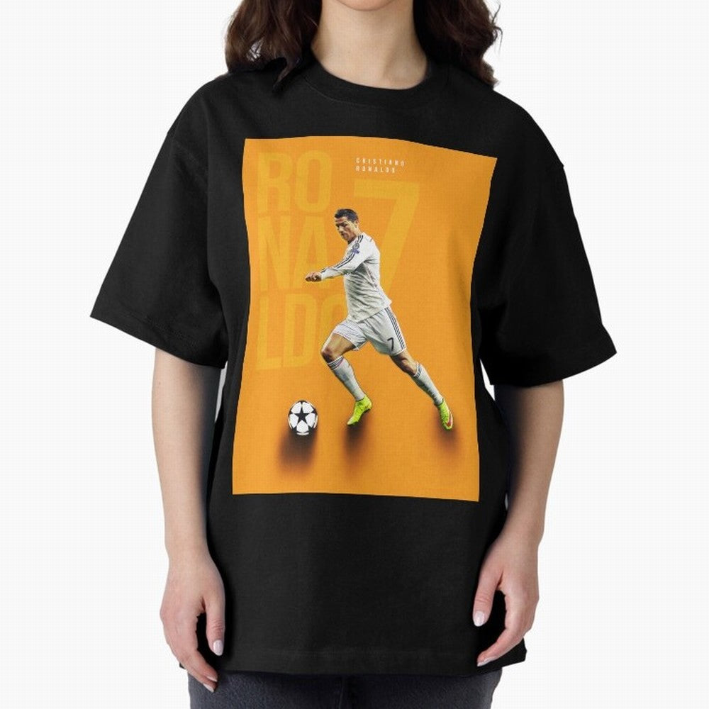 Cristiano Ronaldo 7 Oversized T-Shirt Celebrate the Magic of FIFA World Cup 2026 Spirit, Made for Argentina and Brazil, Messi, Neymar and Mbappe, Retro Football Energy, Iconic Rivalries, Trophy Chase Drama and Stadium Atmosphere; Perfect for Fans,