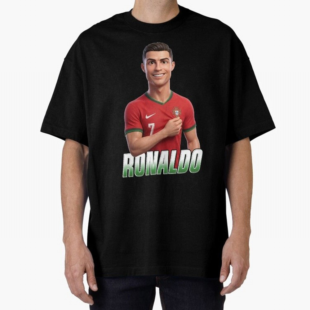 Ronaldo Oversized T-Shirt Show Your Stadium Side during FIFA World Cup 2026 Group Stage for Fans of Mbappe and Neymar and Argentina, Bringing Global Supporter Spirit, Legendary Goals, National Colors and Tournament Celebration; Perfect for Fans,