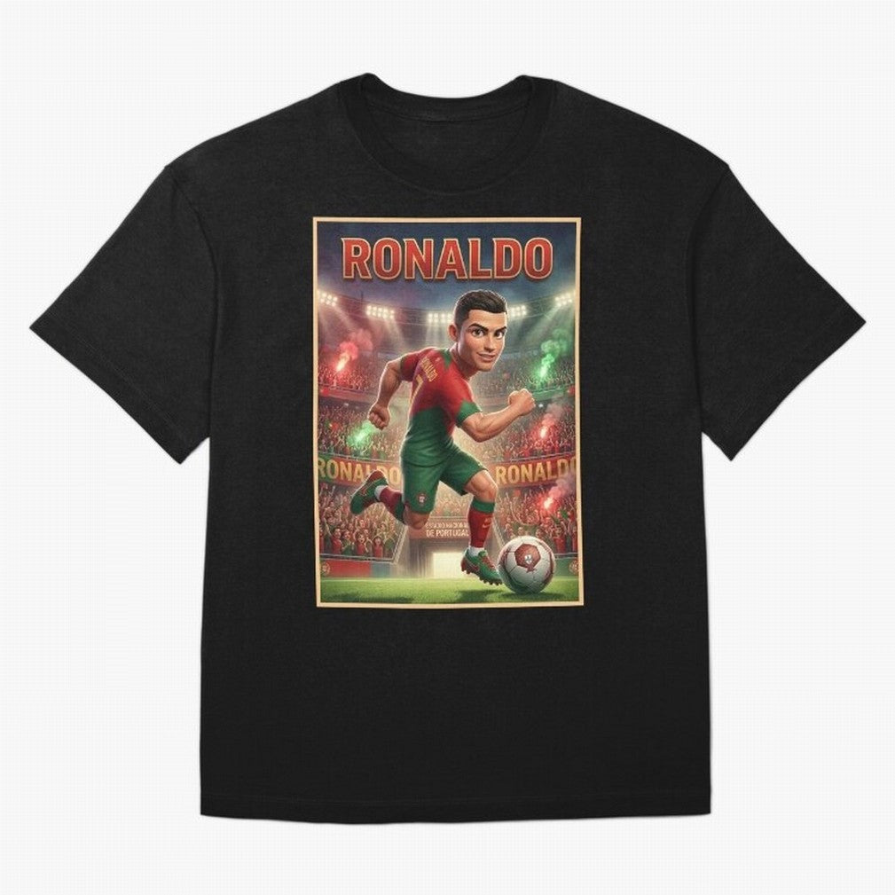 Ronaldo Oversized T-Shirt Share FIFA World Cup 2026 Group Stage for Fans of CR7 and Messi and Germany, Bringing Soccer Culture, Superstar Moments, National Team Dreams and Competitive Fire; Great for Watch Parties, Sports Bars, Family Nights, Fan