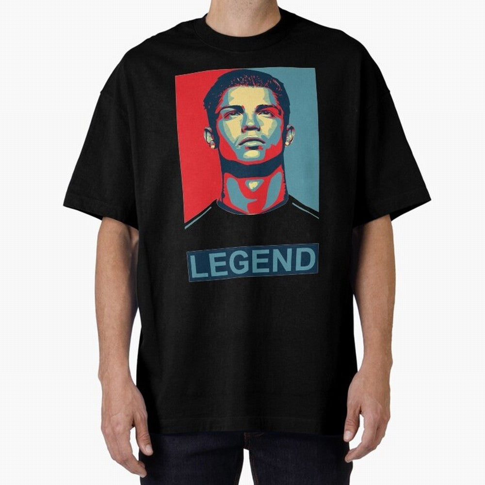 cristiano ronaldo legend Oversized T-Shirt Upgrade FIFA World Cup 2026 USA Canada Mexico for Fans of Messi, Neymar and Mbappe and Argentina, Bringing Championship Spirit, Famous Goals, Roaring Crowds and International Football Unity; Perfect for