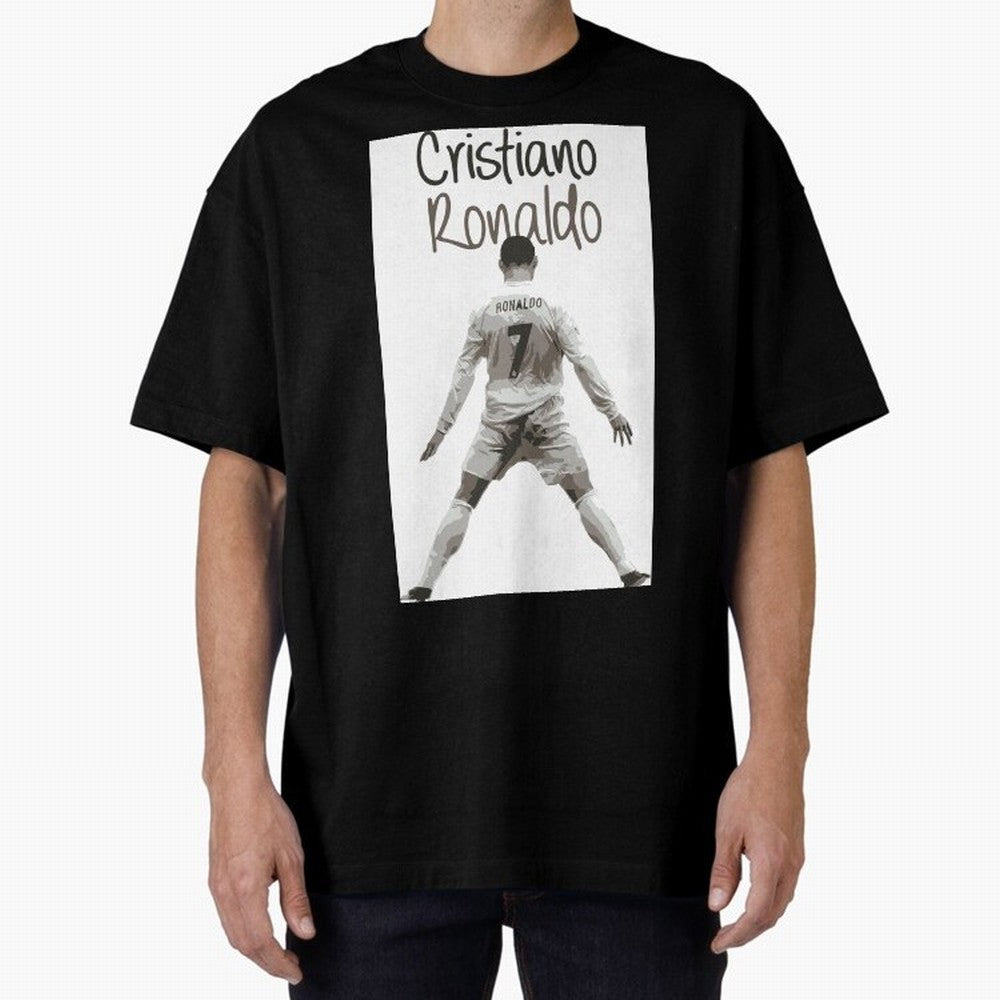 Cristiano Ronaldo Celebration Oversized T-Shirt Join Supporters Worldwide for Global Football Passion for FIFA World Cup 2026 Group Stage, Celebrating CR7, Argentina, Fan Favorite Moments, National Team Passion, Big Match Drama and Soccer History;