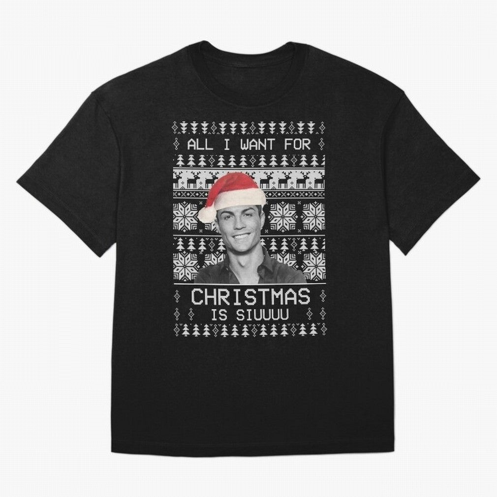 cristiano ronaldo siuuu funny christmas sweater Oversized T-Shirt Make Every Match About FIFA World Cup 2026 for Fans of Messi and Cristiano Ronaldo and France and Portugal, Bringing Stadium Memories, Football Loyalty, International Chants and