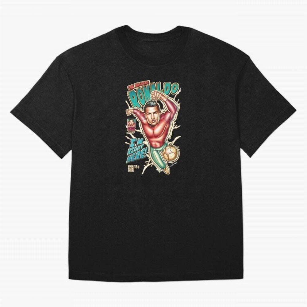 The Machine Ronaldo Oversized T-Shirt Carry the Dream of FIFA World Cup 2026 Capturing Cristiano Ronaldo, Portugal Energy, Sports Nostalgia, International Competition, Famous Players and Unforgettable Victories; Ideal for Fans Who Follow Messi,