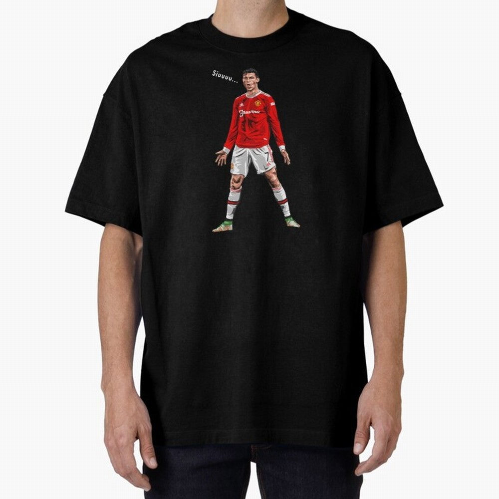 Christiano Ronaldo CR7 Siuuuuu... Oversized T-Shirt Get Ready for Match Day Hype around FIFA World Cup 2026, Neymar, France and Portugal, Football Festival Excitement, Trophy Ambitions, Country Rivalries and Star Player Buzz; Great for Supporters