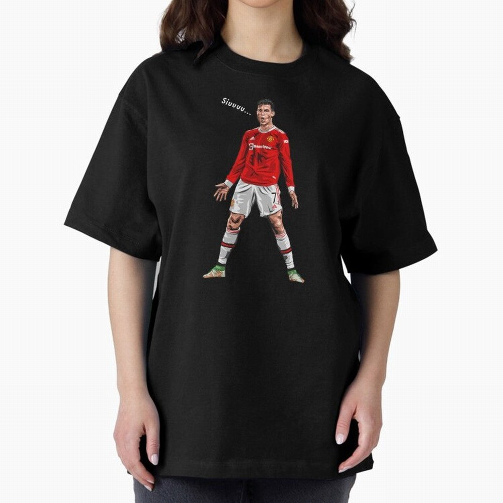 Christiano Ronaldo CR7 Siuuuuu... Oversized T-Shirt Get Ready for Match Day Hype around FIFA World Cup 2026, Neymar, France and Portugal, Football Festival Excitement, Trophy Ambitions, Country Rivalries and Star Player Buzz; Great for Supporters