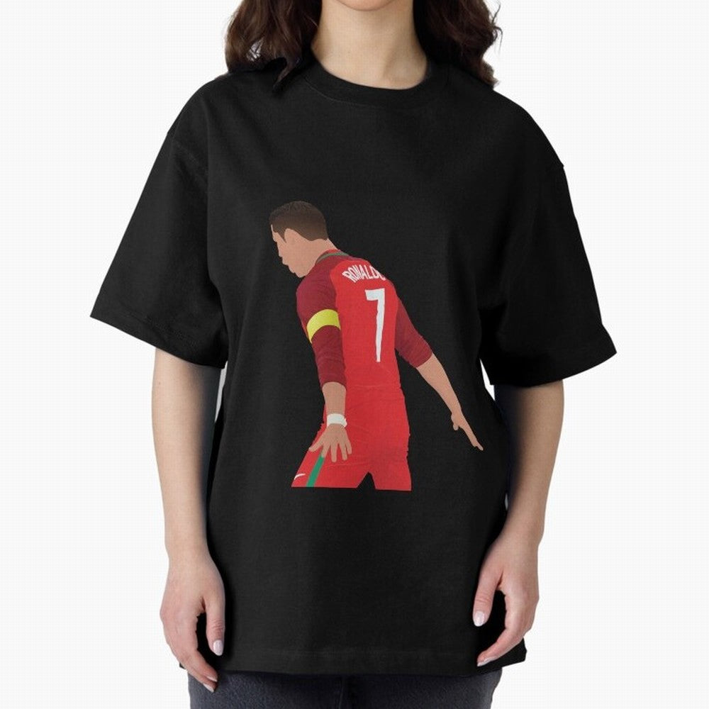 Cristiano Ronaldo - Portugal Oversized T-Shirt Show Your Stadium Side during Match Day Hype around FIFA World Cup 2026 USA Canada Mexico, CR7 and Messi, England, Supporter Pride, Iconic Celebrations, Legendary Names and Global Match Day Energy;