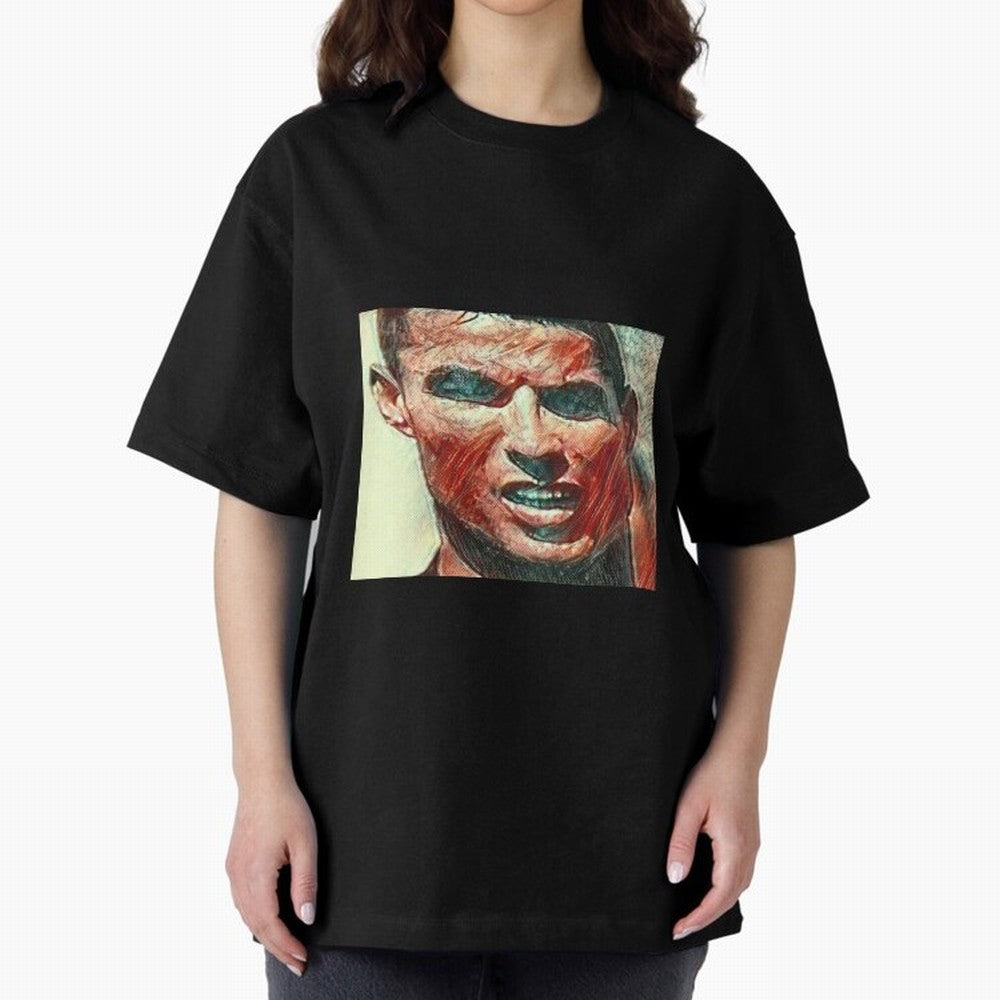 Ronaldo Oversized T-Shirt Bring World Football Passion into Match Day Hype around FIFA World Cup 2026 USA Canada Mexico, CR7, Spain, Vintage Soccer Flavor, Modern Football Stars, National Flags and Final Night Emotion; Made for Die Hard Supporters,
