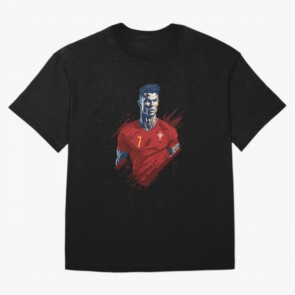 Cristiano Ronaldo splash art Oversized T-Shirt Feel International Energy from Global Football Passion for FIFA World Cup 2026 USA Canada Mexico, Made for Messi, Neymar and Mbappe, Argentina, Goal Celebration Energy, Supporter Heritage, Football