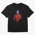 Cristiano Ronaldo splash art Oversized T-Shirt Feel International Energy from Global Football Passion for FIFA World Cup 2026 USA Canada Mexico, Made for Messi, Neymar and Mbappe, Argentina, Goal Celebration Energy, Supporter Heritage, Football