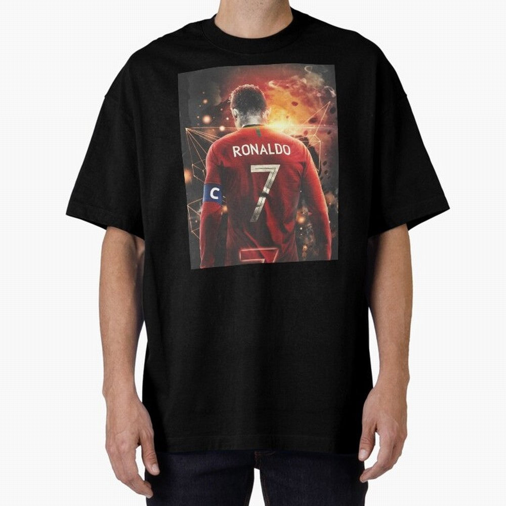 Cristiano Ronaldo Art iPad Case _amp_ Skin Oversized T-Shirt Showcase FIFA World Cup 2026 Group Stage for Fans of CR7 and Messi and France, Bringing Match Day Excitement, Supporter Culture, Golden Goals and Global Football Passion; Ideal for
