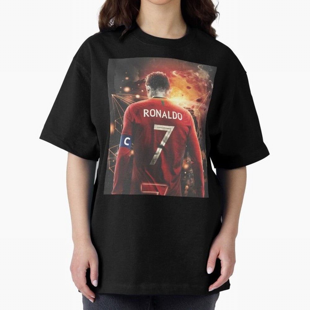 Cristiano Ronaldo Art iPad Case _amp_ Skin Oversized T-Shirt Showcase FIFA World Cup 2026 Group Stage for Fans of CR7 and Messi and France, Bringing Match Day Excitement, Supporter Culture, Golden Goals and Global Football Passion; Ideal for