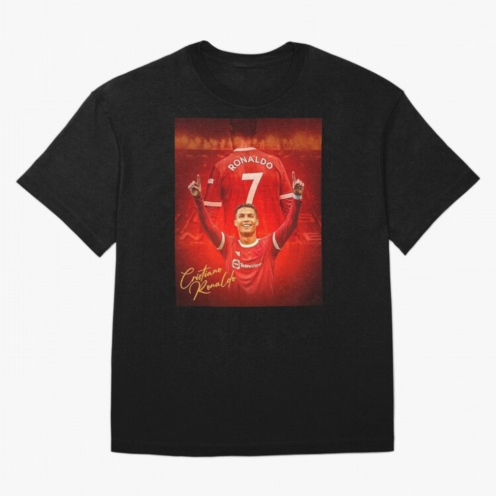 Cristiano Ronaldo Poster Oversized T-Shirt Stand with FIFA World Cup 2026 Group Stage Spirit, Centered on Brazil, Haaland and Mbappe, Classic Soccer Heritage, Championship Pressure, Fan Loyalty and International Pride; Ideal for Football Dads,