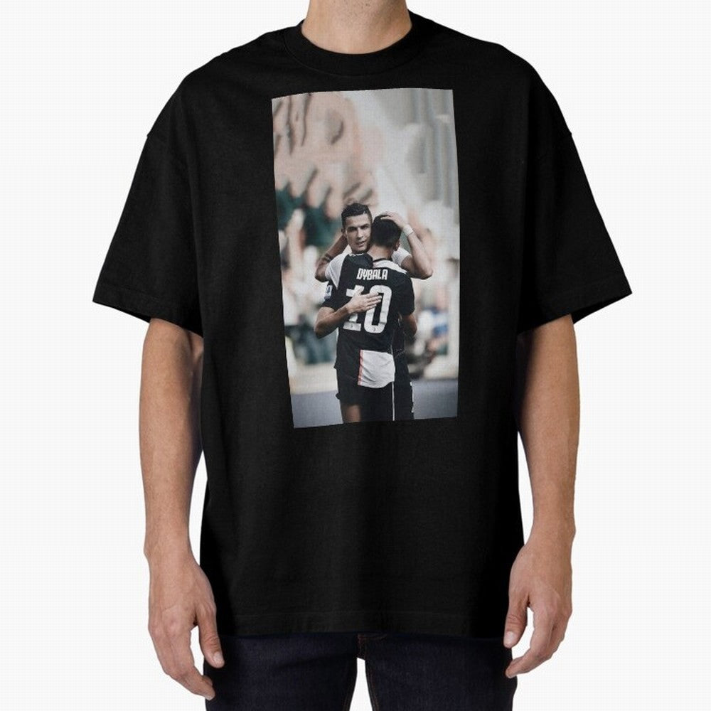 ronaldo with dybala Oversized T-Shirt Feel the Heartbeat of FIFA World Cup 2026 Group Stage for Fans of CR7 and Messi and Argentina and Brazil, Bringing Stadium Memories, Football Loyalty, International Chants and Championship Tradition; Ideal for